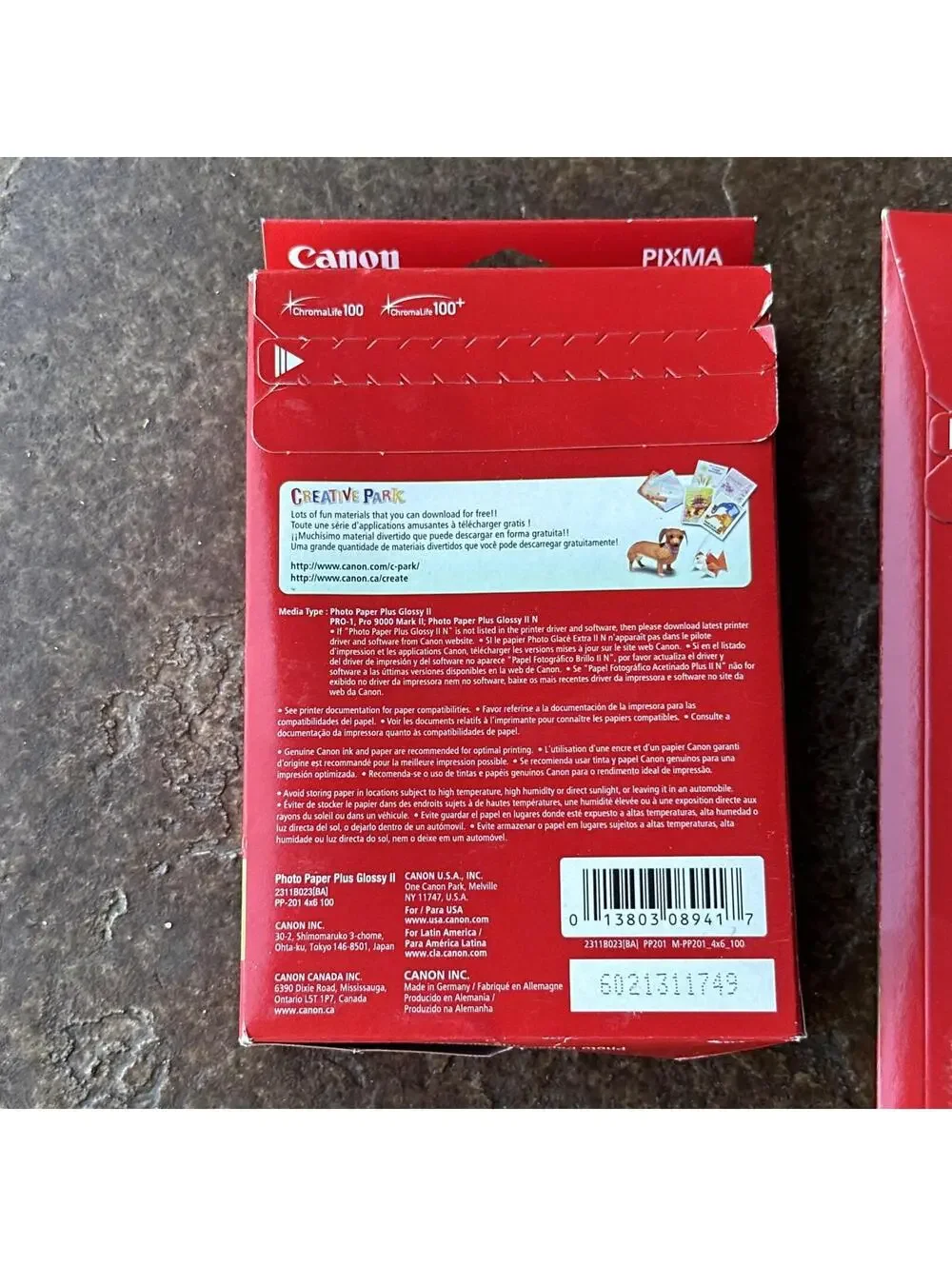 Canon PIXMA Glossy II Photo Paper 4x6 120 Sheets 275gsm PP-201